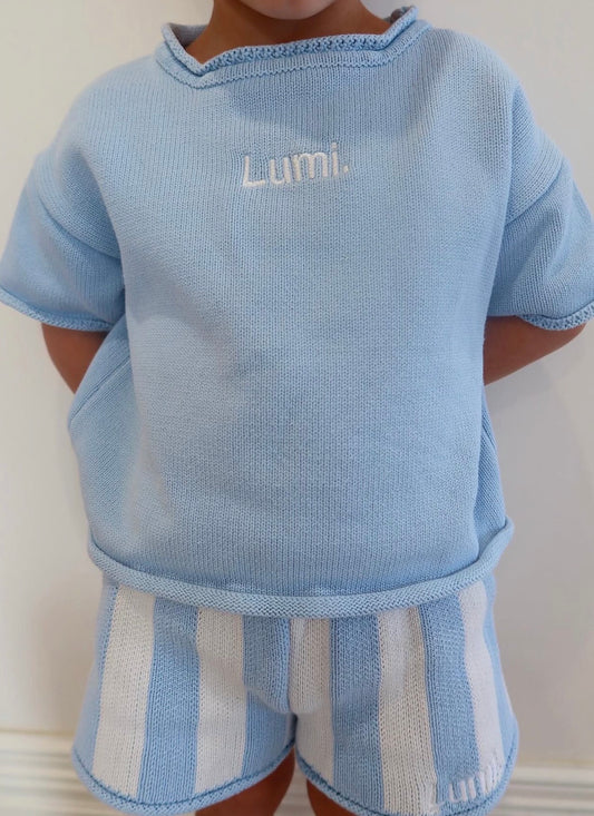 Lumi Knit Set | Sky Blue